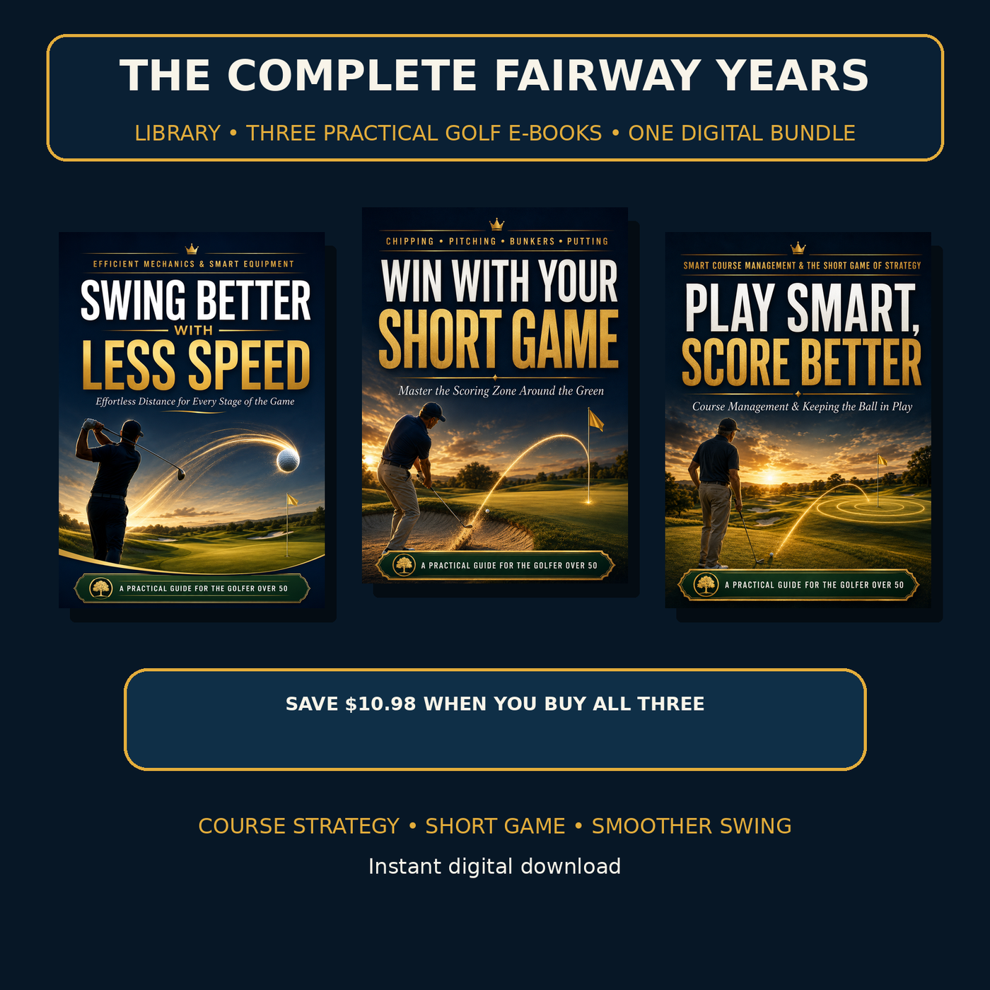The Complete Fairway Years Library three-book digital golf e-book bundle
