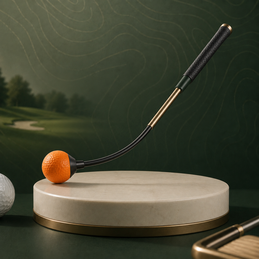 Weighted golf swing trainer recommendation for tempo and mobility practice